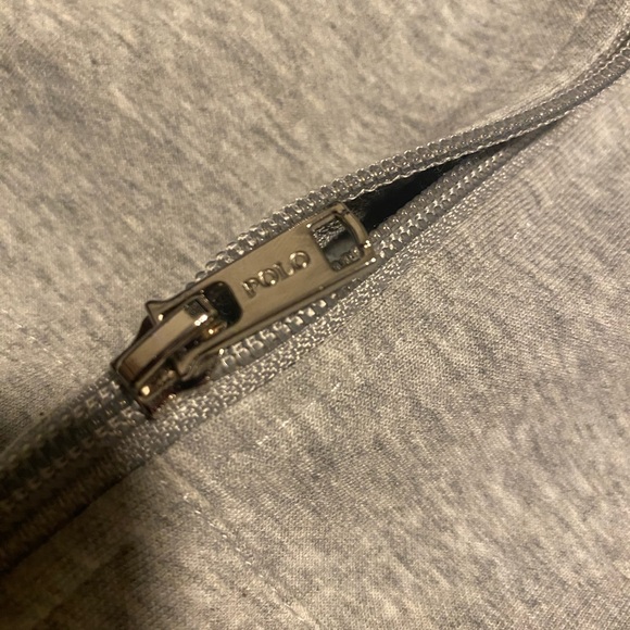 Grey polo Ralph Lauren Zip up (size M) - Picture 4 of 4